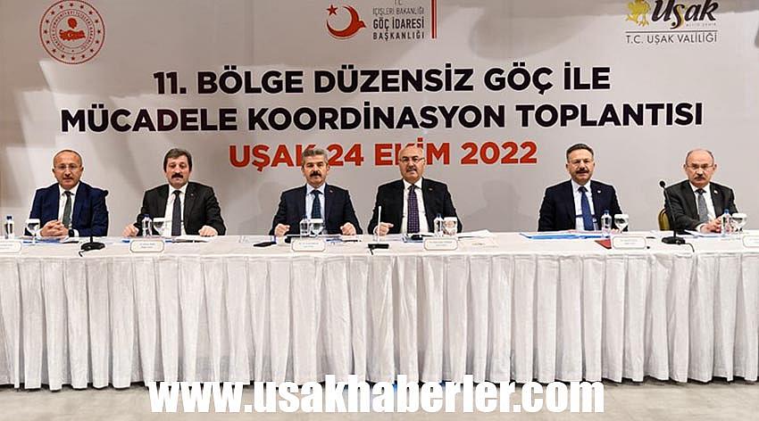 11. Bölge “Düzensiz Göçle Mücadele  Koordinasyon Toplantısı”Nın 7.’Si Uşak’ta Yapıldı