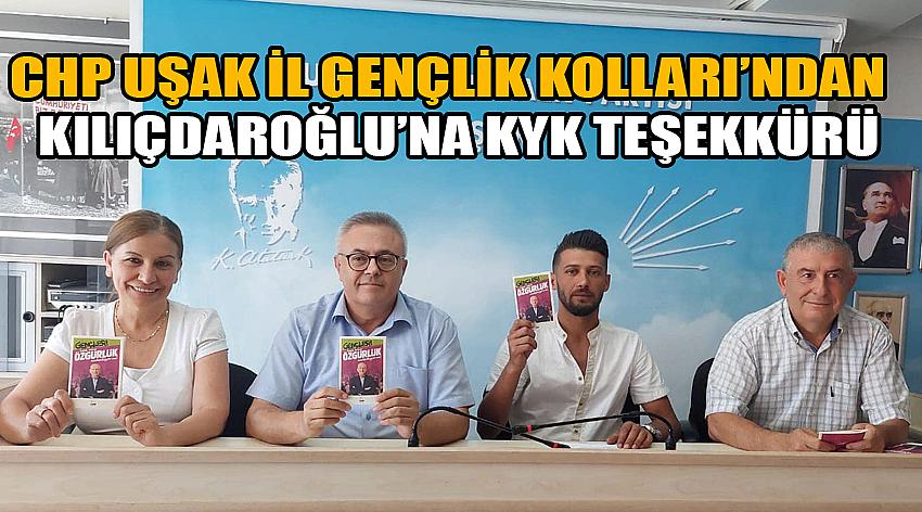 CHP Uşak İl Gençlik Kolları’ndan Kılıçdaroğlu’na KYK Teşekkürü