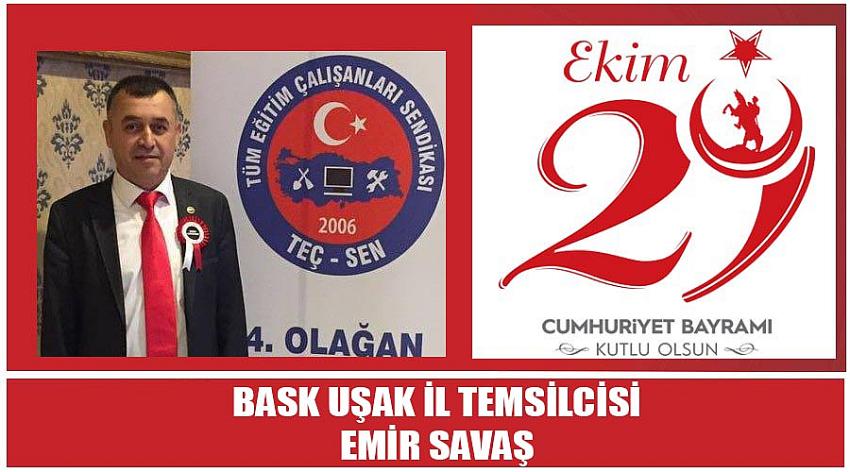 BASK Uşak İl Temsilcisi Emir Savaş'ın 29 Ekim Cumhuriyet Bayramı Kutlaması