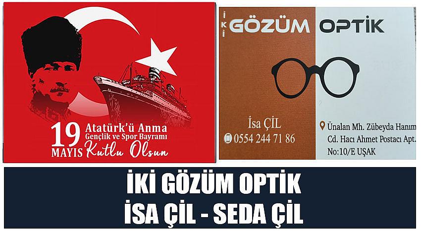 İki Gözüm Optik Firma Sahibi İsa Çil – Seda Çil’in 19 Mayıs Atatürk'ü Anma, Gençlik ve Spor Bayramı Kutlaması