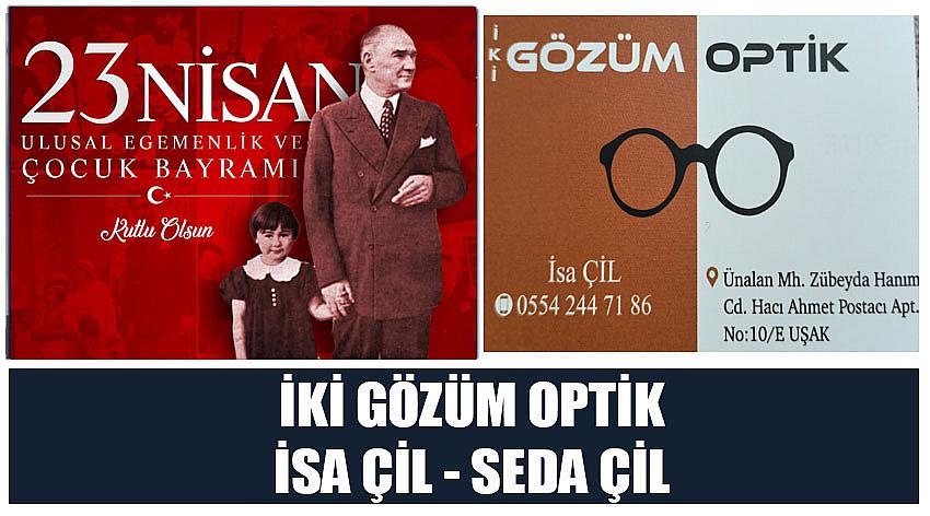 İki Gözüm Optik Firma Sahibi İsa Çil – Seda Çil’in  23 Nisan Ulusal Egemenlik ve Çocuk Bayramı Kutlaması