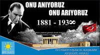 İYİ Parti Uşak İl Başkanı Ayşegül Obalı’nın 10 Kasım Atatürk’ü Anma Günü Mesajı