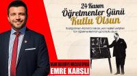 Uşak Belediye Meclis Üyesi Emre Karslı’nın 24 Kasım Öğretmenler Günü Mesajı