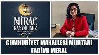 Cumhuriyet Mahallesi Muhtarı Fadime Meral'in Miraç Kandili Kutlaması