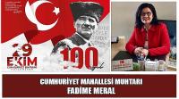 Cumhuriyet Mahallesi Muhtarı Fadime Meral'in 29 Ekim Cumhuriyet Bayramı Kutlaması