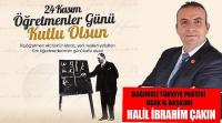 Bağımsız Türkiye Partisi Uşak İl Başkanı Halil İbrahim Çakın'ın 24 Kasım Öğretmenler Günü Mesajı