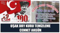 Uşak DRY Clean Kuru Temizleme Firma Sahibi Cennet Akgün’ün 29 Ekim Cumhuriyet Bayramı Kutlaması