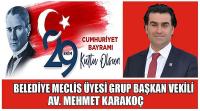 CHP Uşak Belediye Meclis Üyesi Av. Mehmet Karakoç’un 29 Ekim Cumhuriyet Bayramı Kutlaması