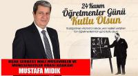 Uşak Serbest Muhasebeci Mali Müşavirler Odası Başkanı Mustafa Mıdık’ın 24 Kasım Öğretmenler Günü Mesajı