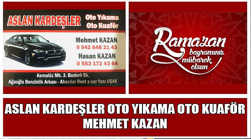 Aslan Kardeşler Oto Yıkama Oto Kuaför Firma Sahibi Mehmet Kazan'ın Ramazan Bayramı Kutlaması