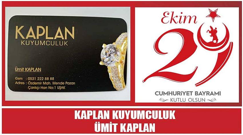 Kaplan Kuyumculuk Firma Sahibi Ümit Kaplan'ın 29 Ekim Cumhuriyet Bayramı Kutlaması