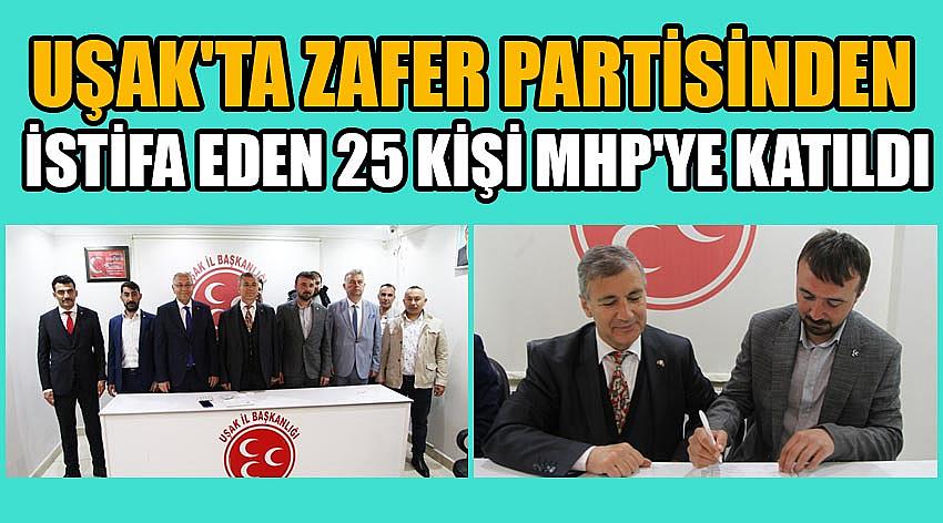Uşak'ta Zafer Partisinden istifa eden 25 kişi MHP'ye katıldı