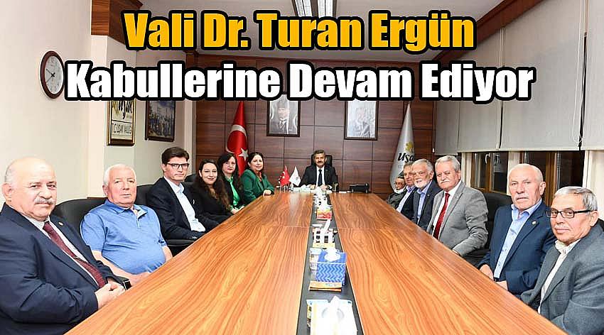 Vali Dr. Turan Ergün Kabullerine Devam Ediyor